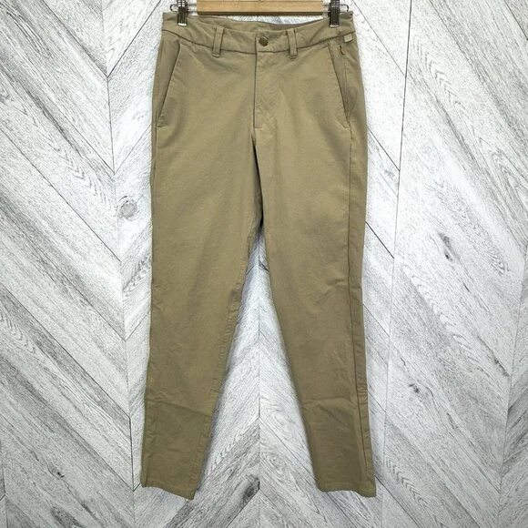 Lululemon Commission Pant Slim ABC Mens Size 28 Tofino Sand Khaki 31" Inseam - Picture 1 of 6